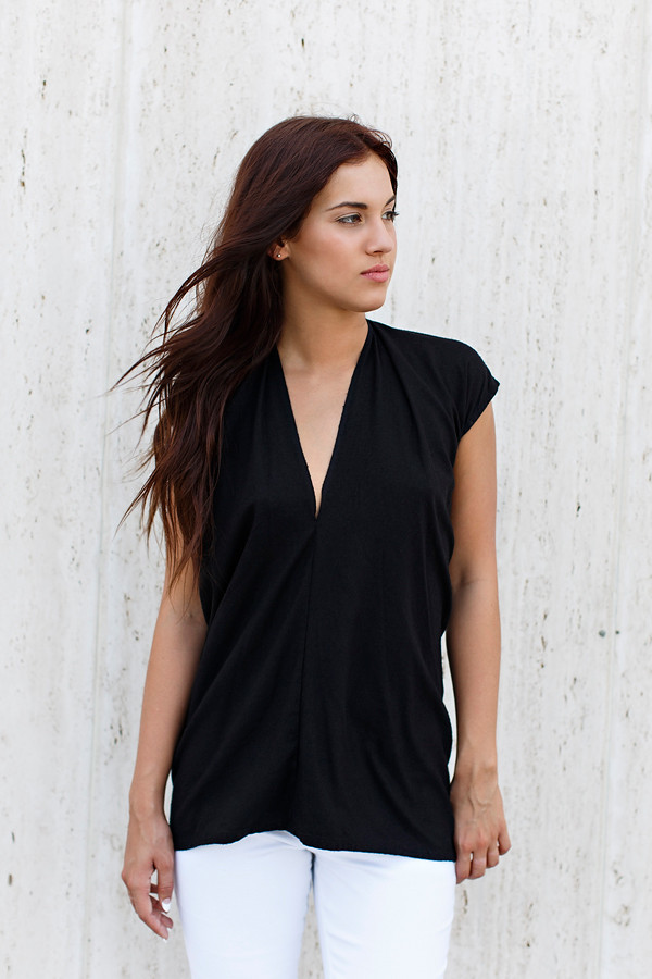 Miranda Bennett Everyday Top, Silk Noil in Black Miranda Bennett Everyday Top, Silk Noil in Black