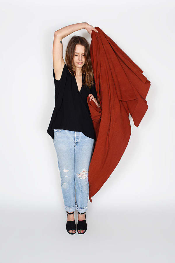 Miranda Bennett Rust Raw Silk Textile Miranda Bennett Rust Raw Silk Textile