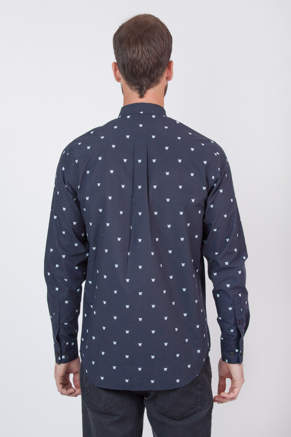 Men's Wood Wood Damien Shirt Navy Men's Wood Wood Damien Shirt Navy