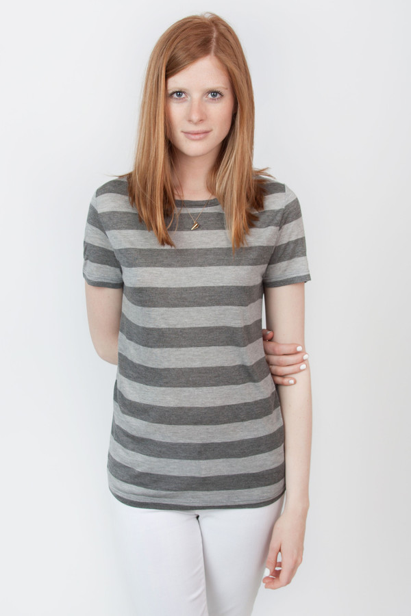 The Lady & the Sailor Grey Stripe Jersey Tee The Lady & the Sailor Grey Stripe Jersey Tee