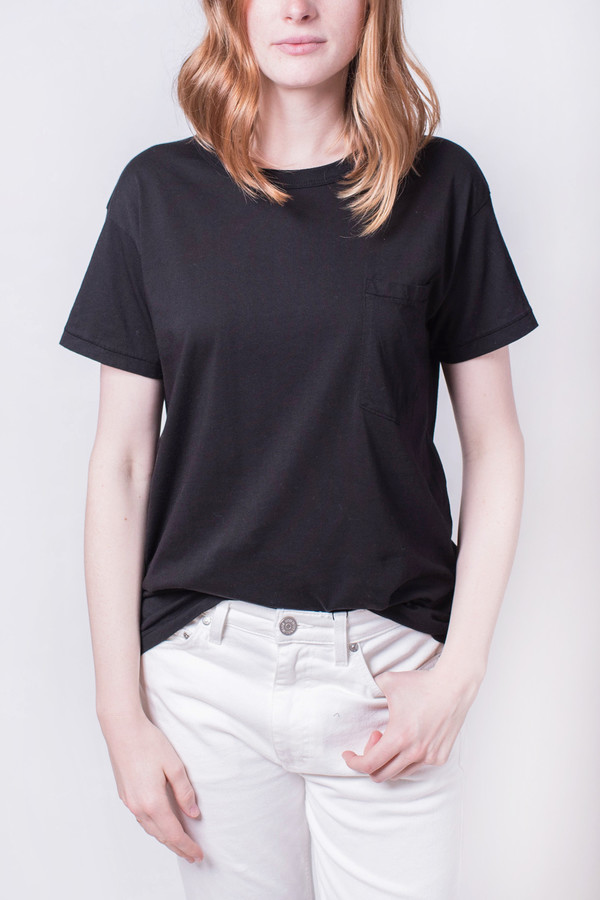 Calder Jaq Knit Pocket Tee Black Calder Jaq Knit Pocket Tee Black