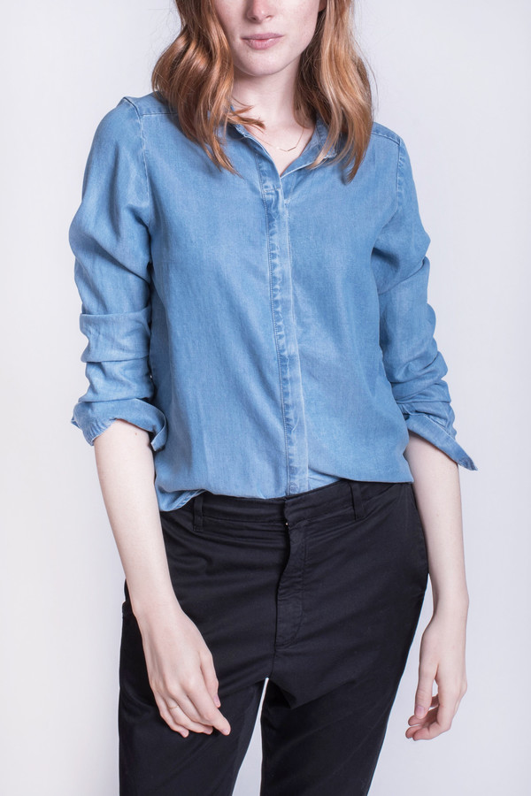 Hope Jolie Blouse Light Blue Denim Hope Jolie Blouse Light Blue Denim