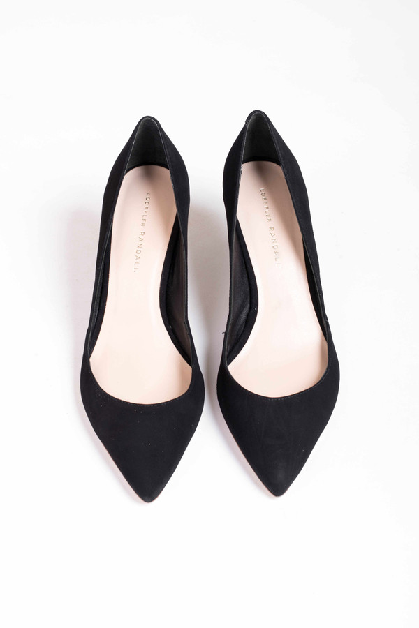 Loeffler Randall Jolie Pump Black Kid Suede Loeffler Randall Jolie Pump Black Kid Suede