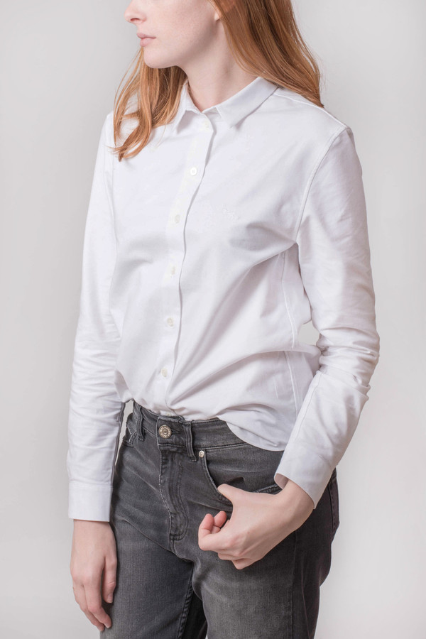 Maison Kitsune Oxford Classic Shirt With Embroidery Fox Maison Kitsune Oxford Classic Shirt With Embroidery Fox