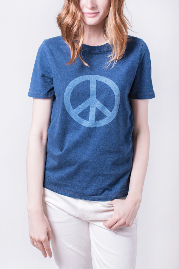 YMC Peace Indigo Tee YMC Peace Indigo Tee