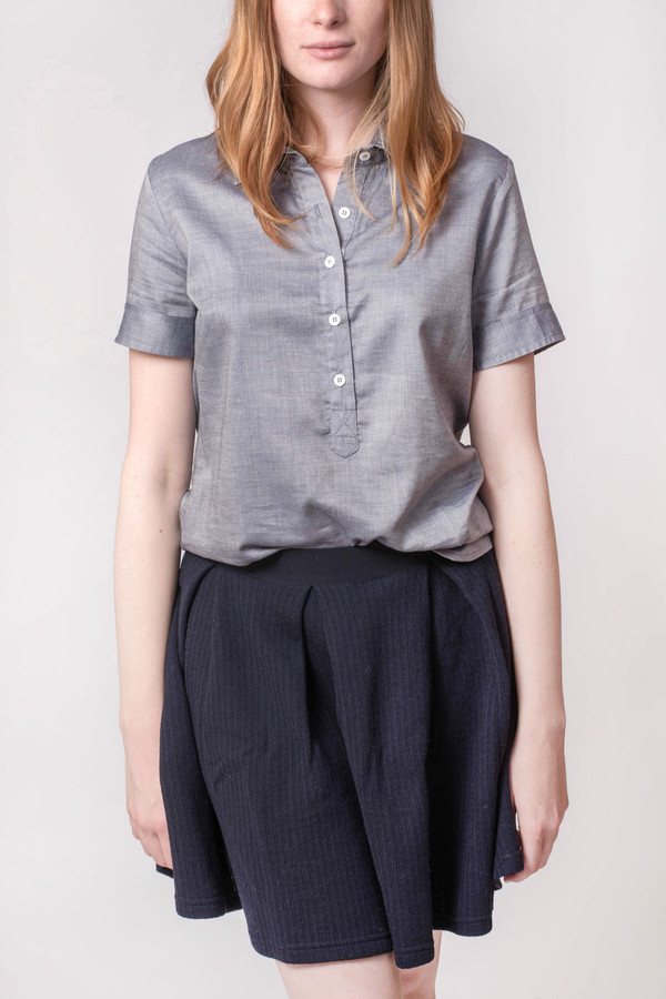 The Lady & the Sailor Short Sleeve Collared Henley The Lady & the Sailor Short Sleeve Collared Henley
