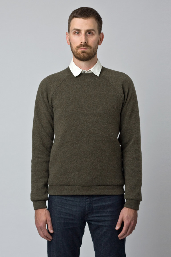 Men's Raleigh Denim Wool Sweatshirt Moss Men's Raleigh Denim Wool Sweatshirt Moss