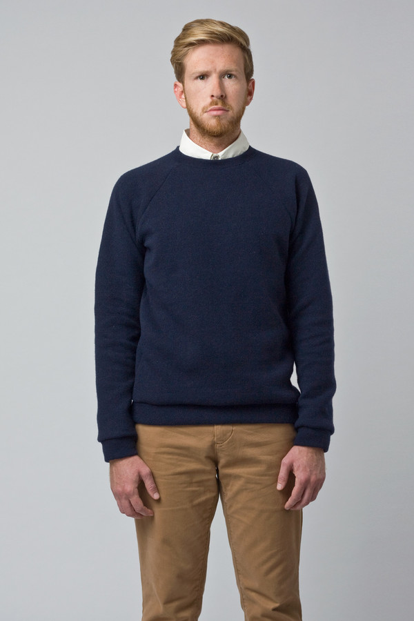 Men's Raleigh Denim Wool Sweatshirt Navy Men's Raleigh Denim Wool Sweatshirt Navy