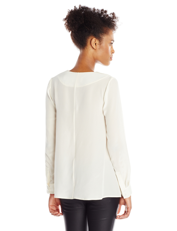 Vincetta Ivory Silk Vneck Blouse Vincetta Ivory Silk Vneck Blouse