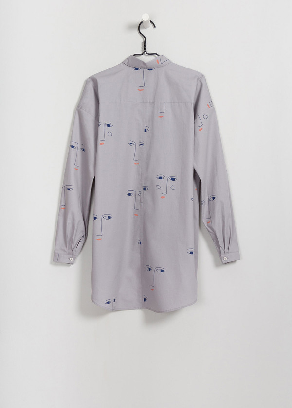 KOWTOW Cast Shirt Faces in Faces on Gray KOWTOW Cast Shirt Faces in Faces on Gray