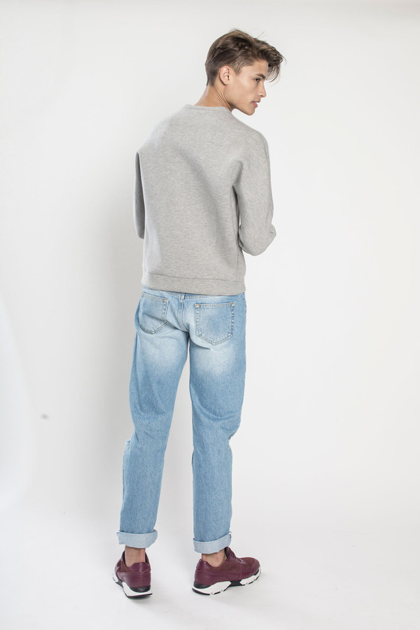 Men's Kenneth Ning Dolman Sleeve Sponge Pullover in Grey Men's Kenneth Ning Dolman Sleeve Sponge Pullover in Grey