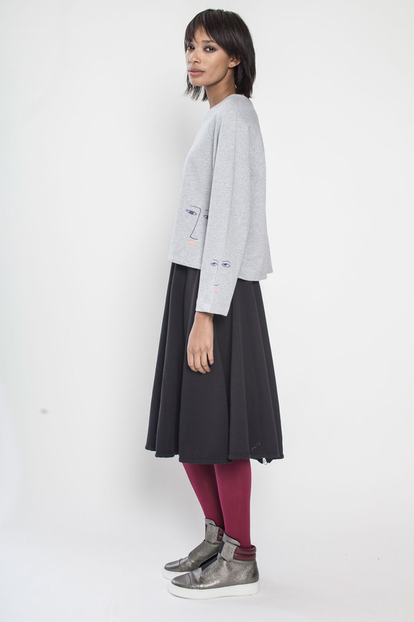 KOWTOW Figurine Sweater in Gray Marle KOWTOW Figurine Sweater in Gray Marle