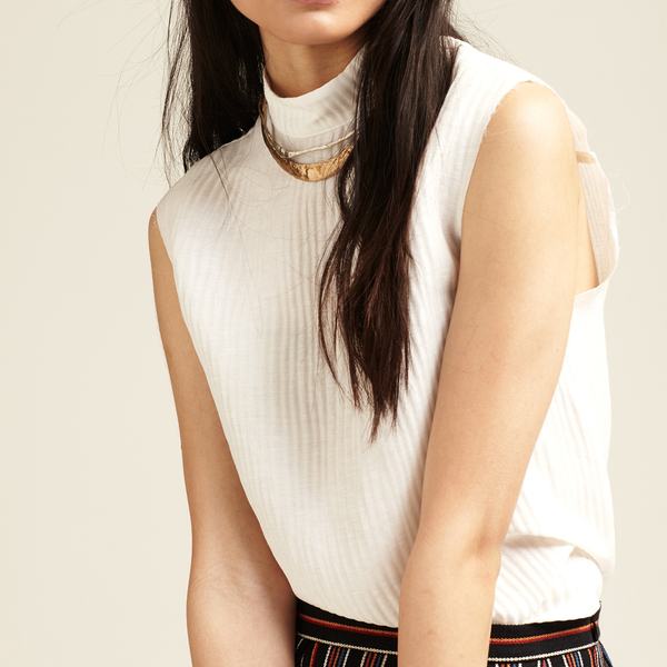 Nikki Chasin Ari Silk Linen Mock Neck Nikki Chasin Ari Silk Linen Mock Neck