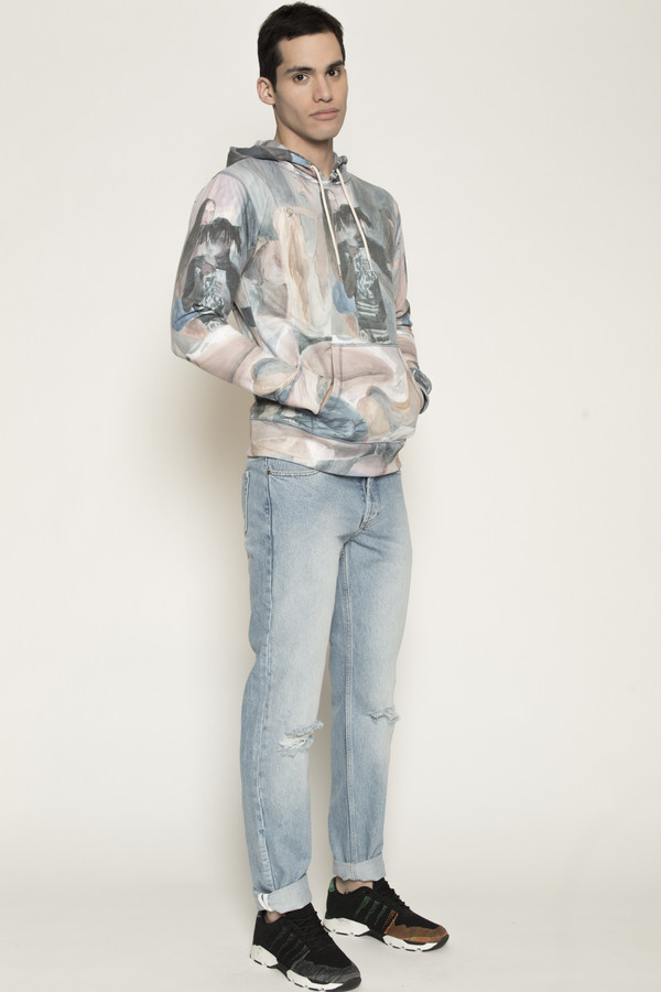 Men's Soulland Holm Hooded Sweat in Multi Men's Soulland Holm Hooded Sweat in Multi