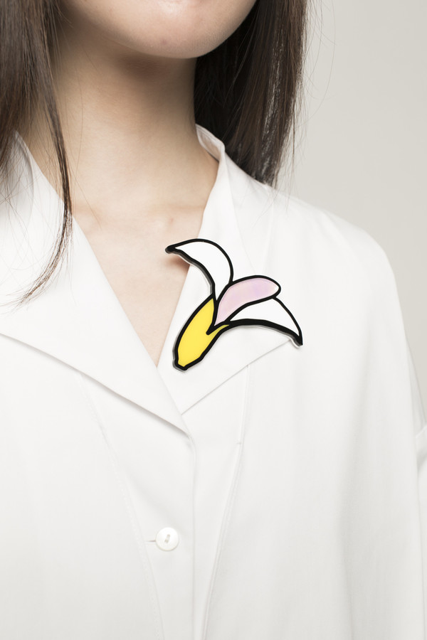 I STILL LOVE YOU NYC Magical Banana Brooch in Gold/Yellow I STILL LOVE YOU NYC Magical Banana Brooch in Gold/Yellow