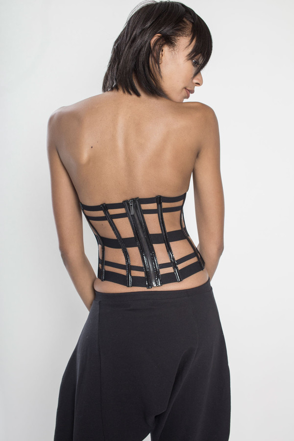 CHROMAT Patent Shoji Corset in Black CHROMAT Patent Shoji Corset in Black