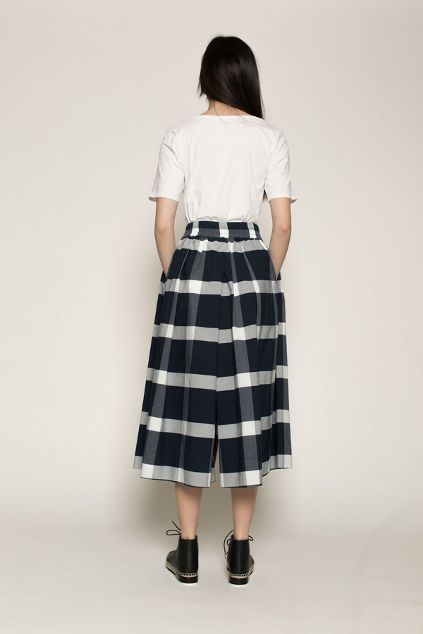 Kowtow Things in Common Culottes in Navy/White Check Kowtow Things in Common Culottes in Navy/White Check