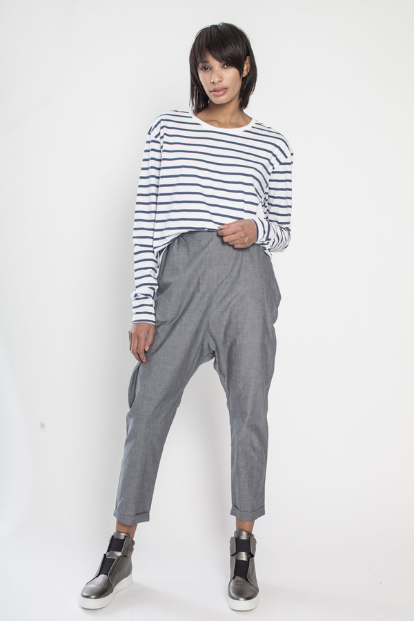 Kowtow Trestle Pant in Navy Chambray Kowtow Trestle Pant in Navy Chambray