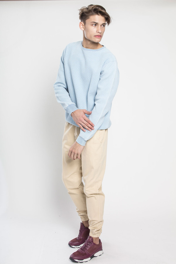 Men's SOULLAND Warners Sweatshirt in Medium Blue Men's SOULLAND Warners Sweatshirt in Medium Blue