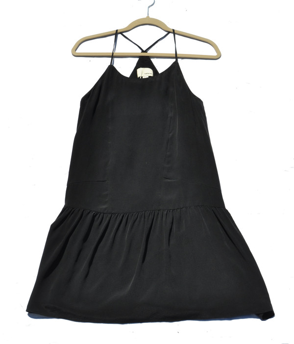 The Korner Silk Slip Dress with Gathered Skirt The Korner Silk Slip Dress with Gathered Skirt