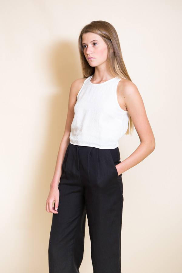 First Rite Banded Tank / White First Rite Banded Tank / White