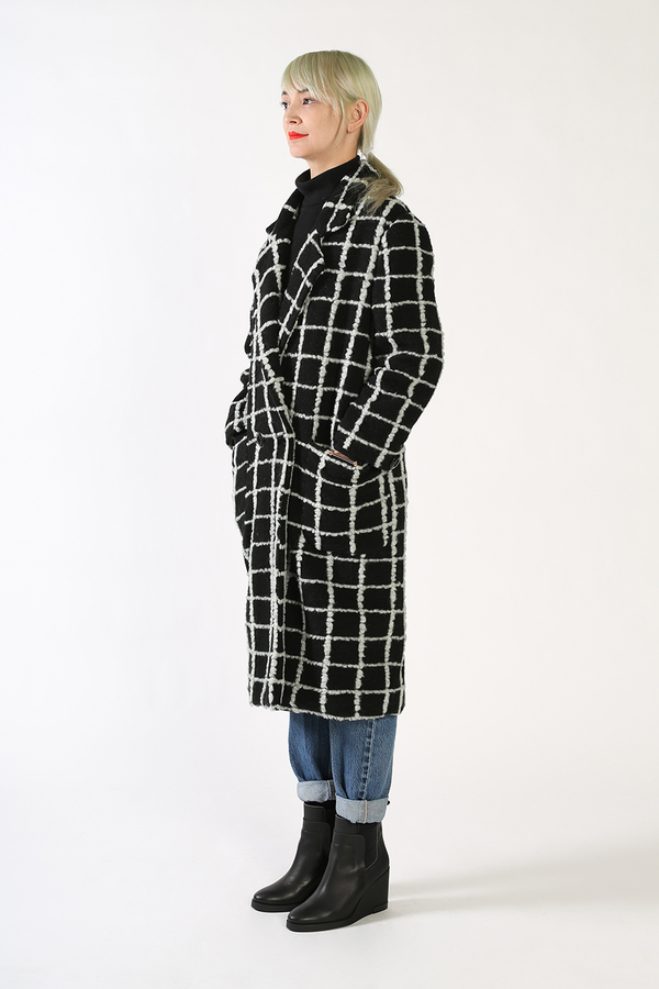 Kurt Lyle VERONICA Double Breasted Coat - GRID Kurt Lyle VERONICA Double Breasted Coat - GRID