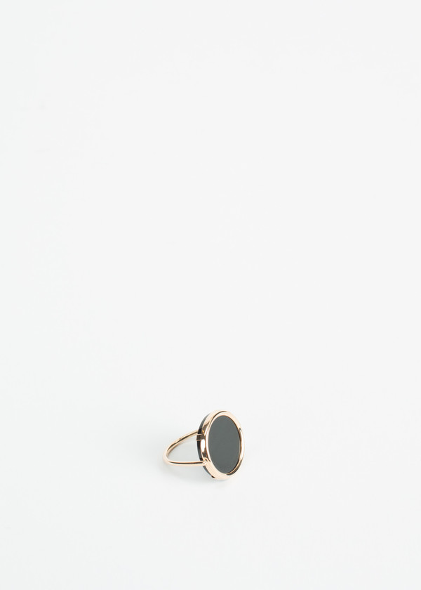 Ginette NY Black Onyx Disc Ring Ginette NY Black Onyx Disc Ring