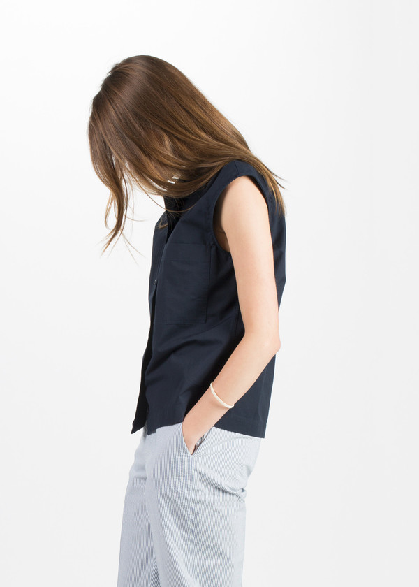 MHL by Margaret Howell Sleeveless Work Shirt MHL by Margaret Howell Sleeveless Work Shirt