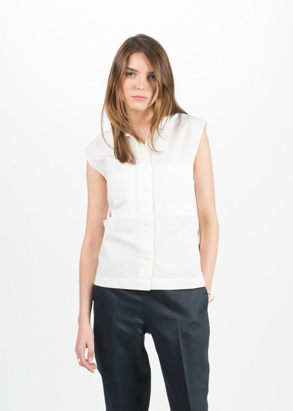 MHL by Margaret Howell Sleeveless Work Shirt MHL by Margaret Howell Sleeveless Work Shirt