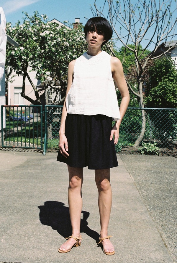 BaseRange Jogging Short - black raw silk BaseRange Jogging Short - black raw silk