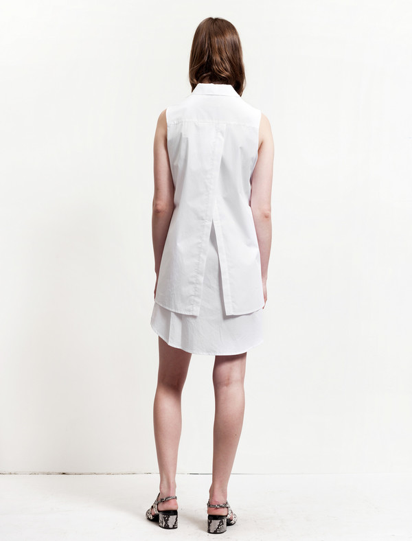 Thakoon Womens Layered Shirtdress - White Thakoon Womens Layered Shirtdress - White