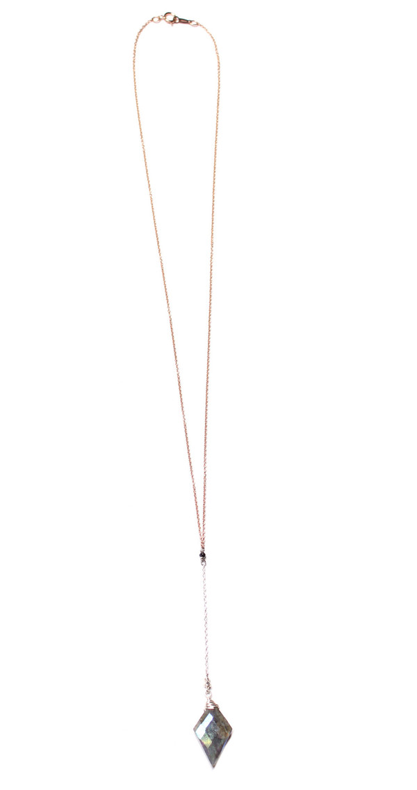 Sarah Dunn Labradorite Lariat Necklace Sarah Dunn Labradorite Lariat Necklace