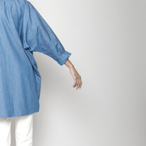 7115 by Szeki Spring Duster Coat- Indigo SS16 7115 by Szeki Spring Duster Coat- Indigo SS16