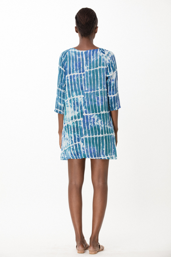 Osei-Duro Linter Dress in Marine Chalk Osei-Duro Linter Dress in Marine Chalk