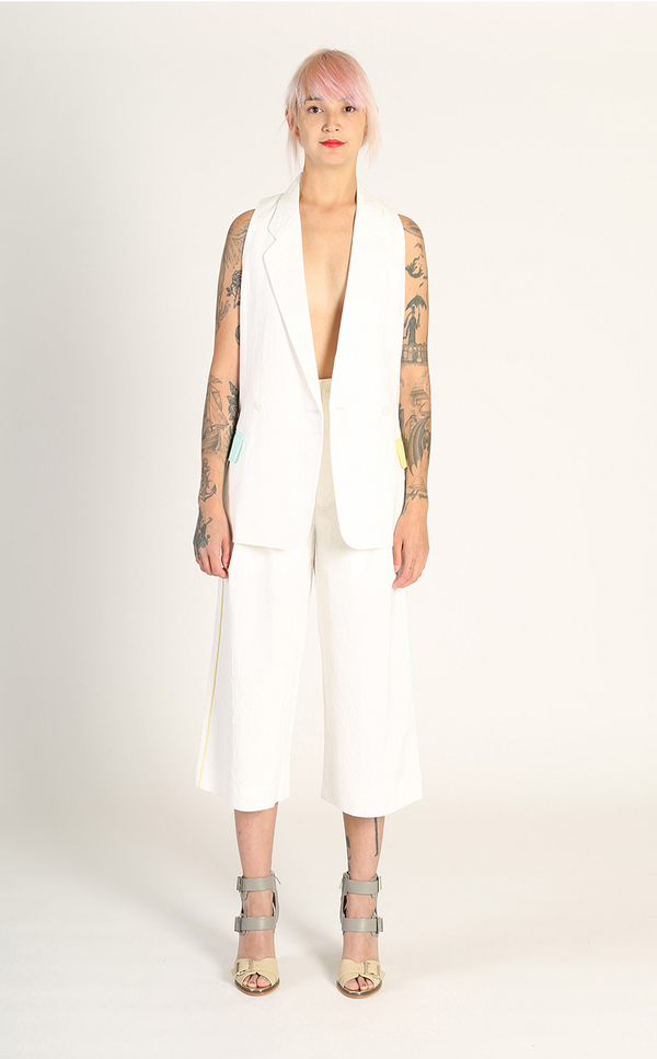 Kurt Lyle Sue Ellen Vest - White Kurt Lyle Sue Ellen Vest - White