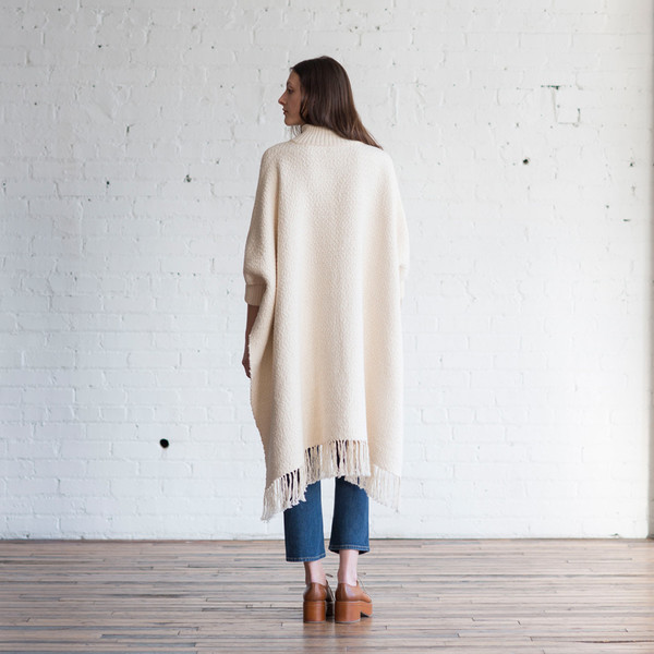 Apiece Apart Heavy Weight Cotton Fringe Poncho Apiece Apart Heavy Weight Cotton Fringe Poncho