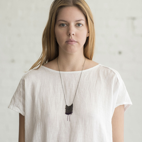 Arielle De Pinto Square Inch Drop Necklace Arielle De Pinto Square Inch Drop Necklace