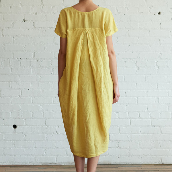 Black Crane Pleated Cocoon Dress Lemon - SOLD OUT Black Crane Pleated Cocoon Dress Lemon - SOLD OUT