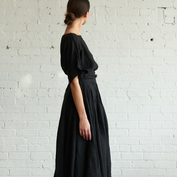 Black Crane Wrap Skirt Black Crane Wrap Skirt