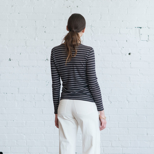 Isabel Marant Etoile Karon Top Black Stripe $200 Isabel Marant Etoile Karon Top Black Stripe $200