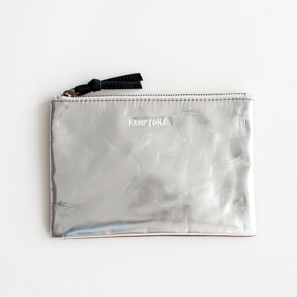 Kempton & Co Camden Pouch Mirror Silver Kempton & Co Camden Pouch Mirror Silver