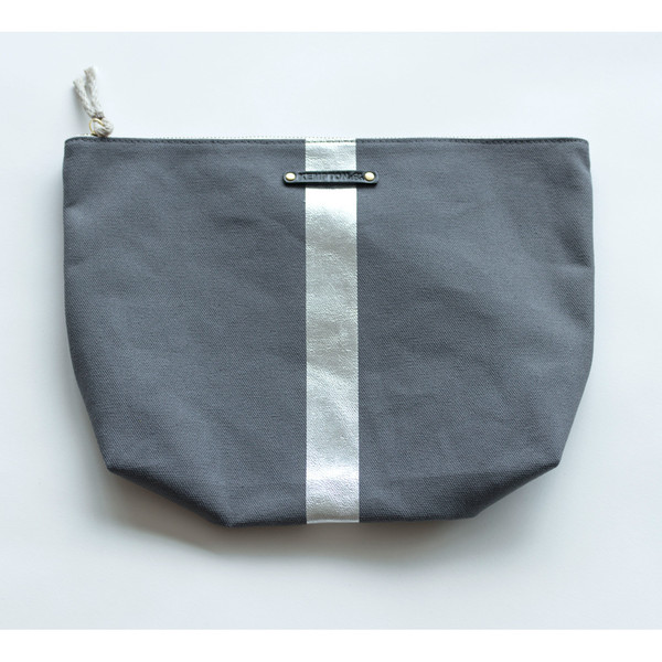 Kempton & Co Metallic Stripe Beach Pouch - SOLD OUT Kempton & Co Metallic Stripe Beach Pouch - SOLD OUT