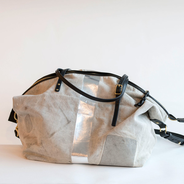 Kempton & Co Postal Silver Stripe Crossbody - SOLD OUT Kempton & Co Postal Silver Stripe Crossbody - SOLD OUT