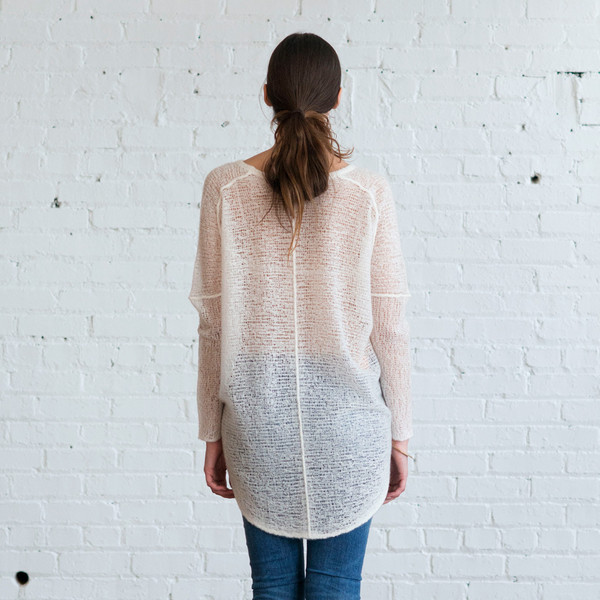 Paychi Guh Sheer Pullover White Paychi Guh Sheer Pullover White