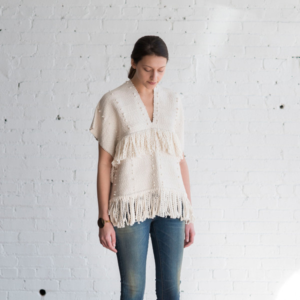 Ulla Johnson Fringe Luna Pullover Cream Ulla Johnson Fringe Luna Pullover Cream