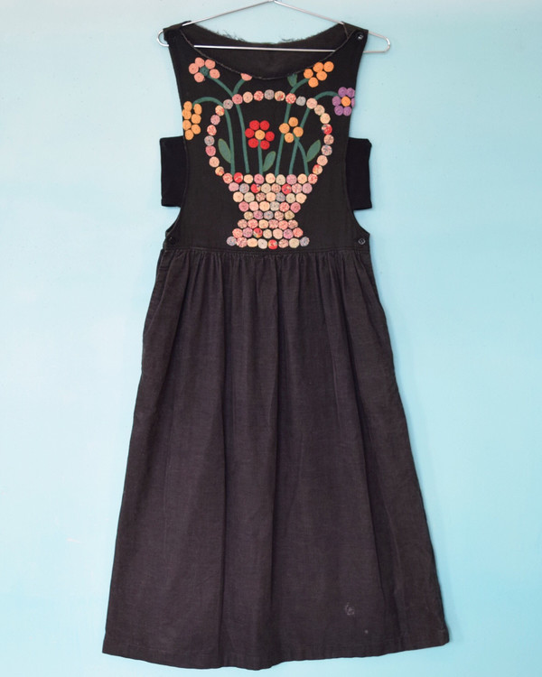 Flower Embroidered Pinafore Dress Flower Embroidered Pinafore Dress