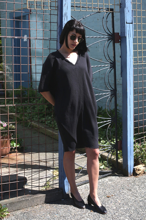 BLACK CRANE ORIGAMI DRESS BLACK CRANE ORIGAMI DRESS