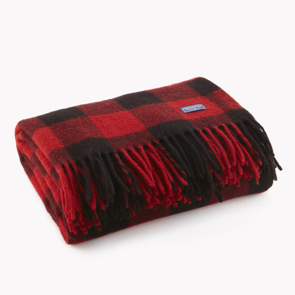 Faribault Buffalo Check Wool Throw - Black/White Faribault Buffalo Check Wool Throw - Black/White