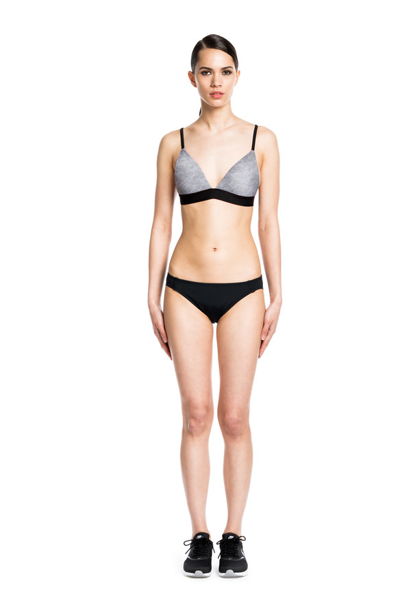 BETH RICHARDS Amber Top - Grey Heather TRIANGLE BIKINI TOP BETH RICHARDS Amber Top - Grey Heather TRIANGLE BIKINI TOP