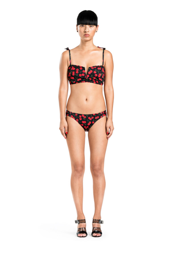 BETH RICHARDS Gisele Top - Black Cherry WIRE FRONT BRA TOP WITH TIE STRAPS BETH RICHARDS Gisele Top - Black Cherry WIRE FRONT BRA TOP WITH TIE STRAPS